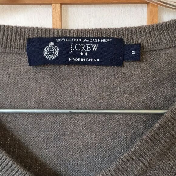 J Crew Factory Cotton Cashmere Vneck Sweater - Picture 3 of 8